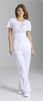 Landau 8418 Landau 8418 Soft Pleat Tencel Womens Scrub Top