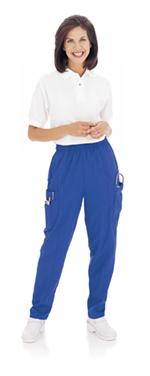 Landau Scrubs 8501 Womens Cargo Elastic Waist Scrubs Pant - Royal Blue