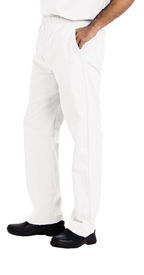 Landau Scrubs 8550 Landau 8550 Mens Elastic Waist Pants - White