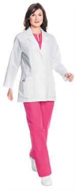 8716 Landau Women's Pintuck Lab Coat