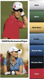 IZOD 13Z0075 Mens and 13Z0081 Womens Performance Pique Polo Shirts