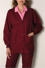 7535 Wine Landau Cardigan Warm-Up